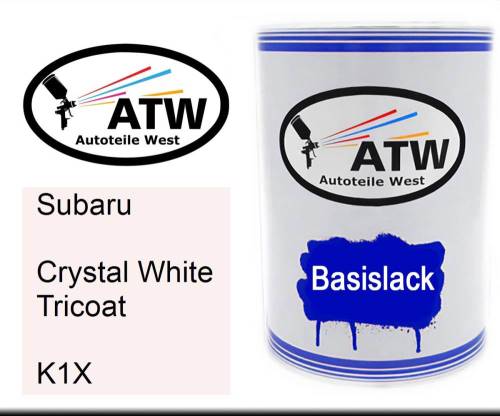 Subaru, Crystal White Tricoat, K1X: 500ml Lackdose, von ATW Autoteile West.